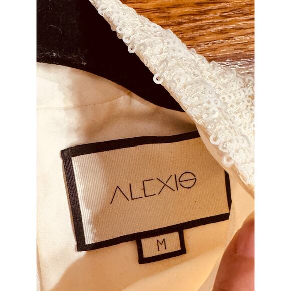 ALEXIS  Alyna Cream Sequin mini party Dress in size M - Picture 3 of 15